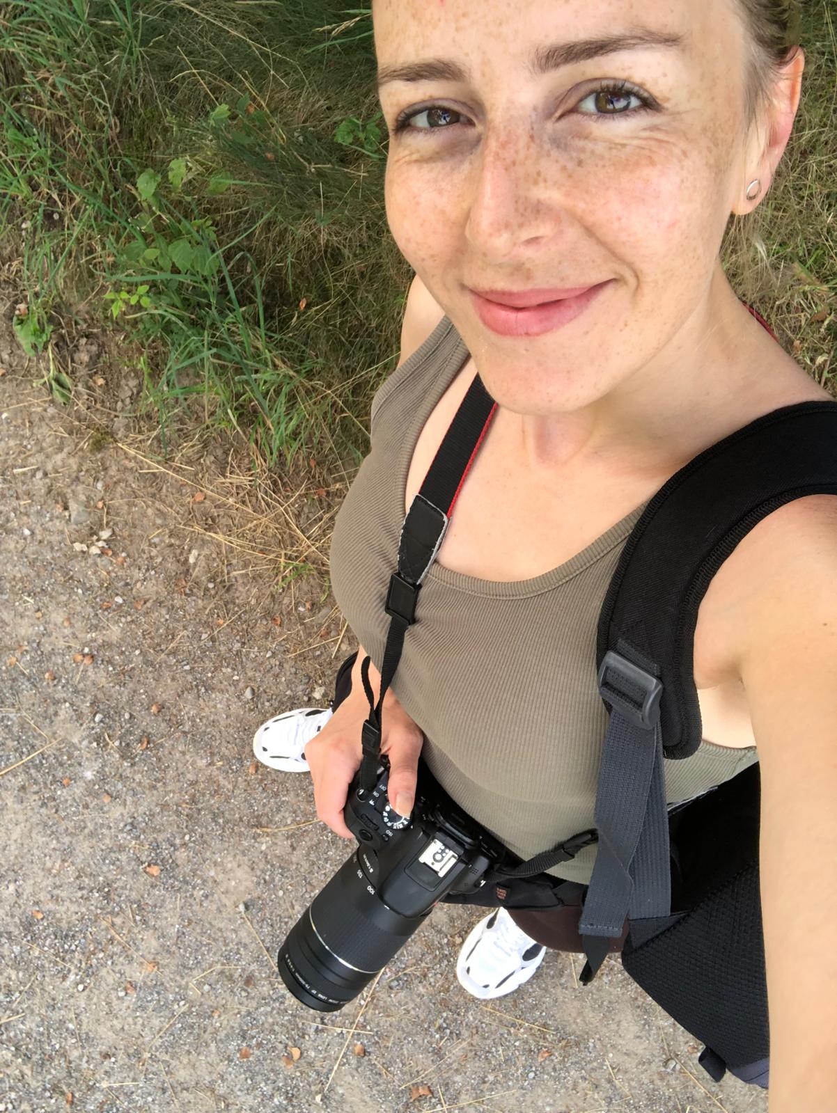 Kateryna Herasymchuk with her camera